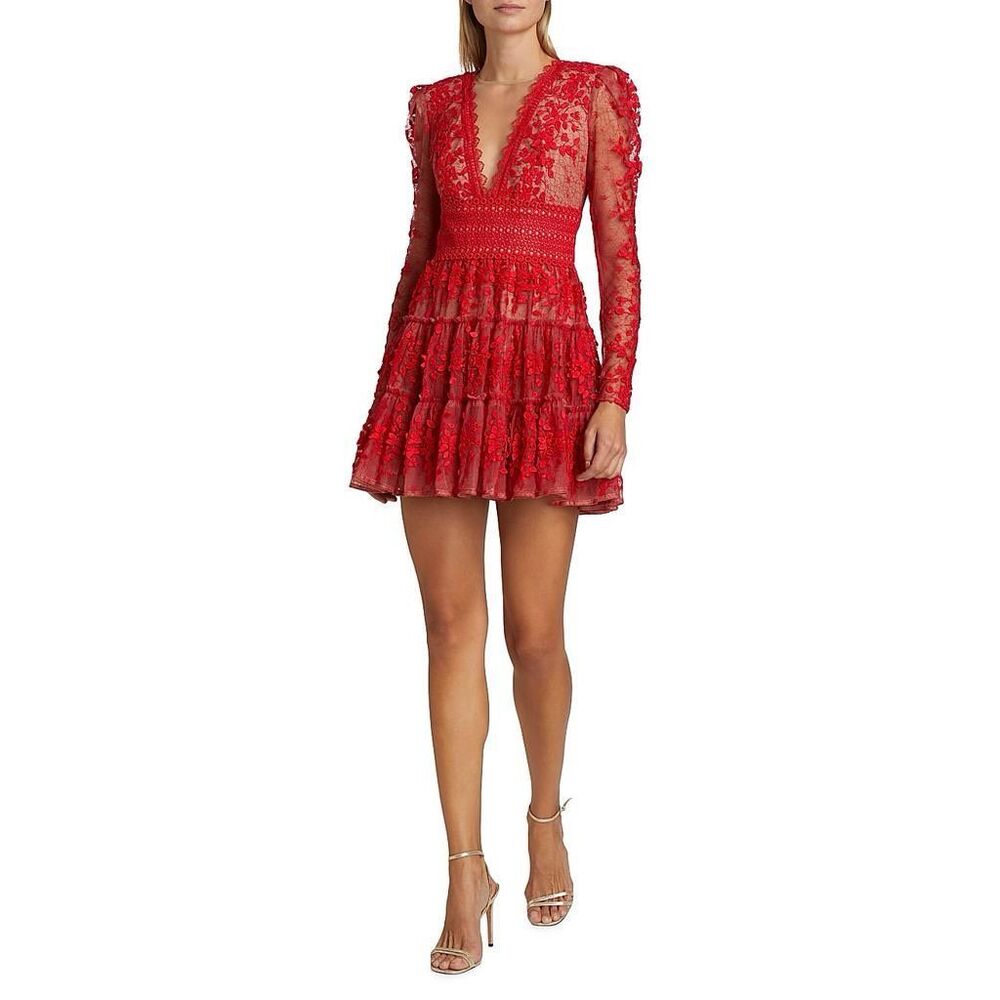 Bronx and Banco Scarlet Lace Mini Dress